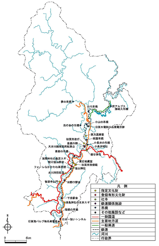 歴史的・文化的遺産位置図