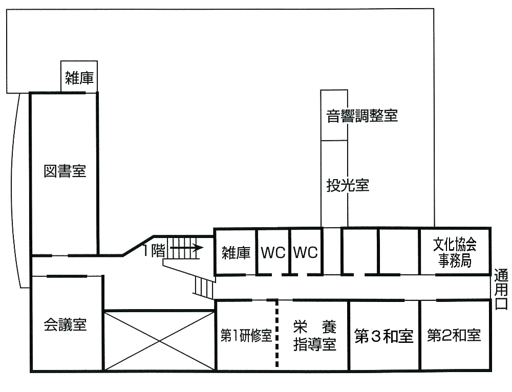 川根本町文化会館_見取り図(2階)