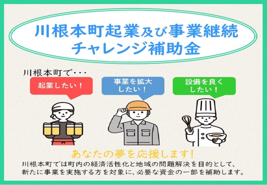 チャレンジ補助金 チラシ 画像