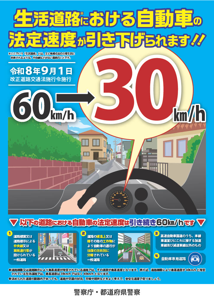 改正道路交通法施行令施行ポスター