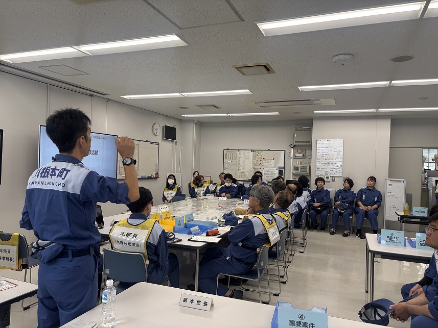 災害対策本部活動訓練の様子