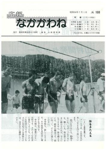 広報なかかわね（昭和58年7月）の表紙の写真