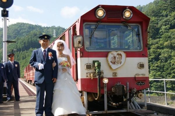奥大井湖上駅結婚式（2010年）の写真3