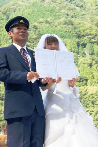 奥大井湖上駅結婚式（2010年）の写真11
