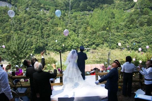 奥大井湖上駅結婚式（2010年）の写真15