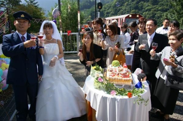奥大井湖上駅結婚式（2010年）の写真34