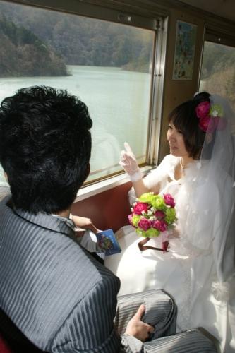 奥大井湖上駅結婚式（2012年3月25日）の写真9