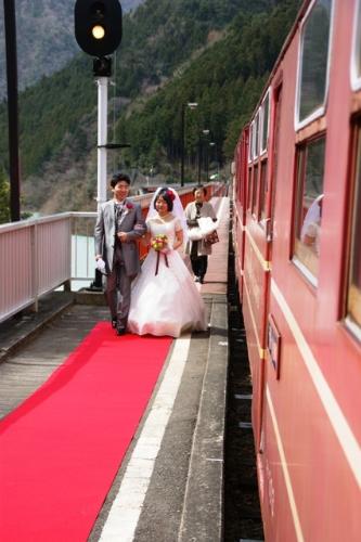 奥大井湖上駅結婚式（2012年3月25日）の写真10