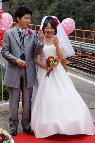 奥大井湖上駅結婚式（2012年3月25日）の写真16