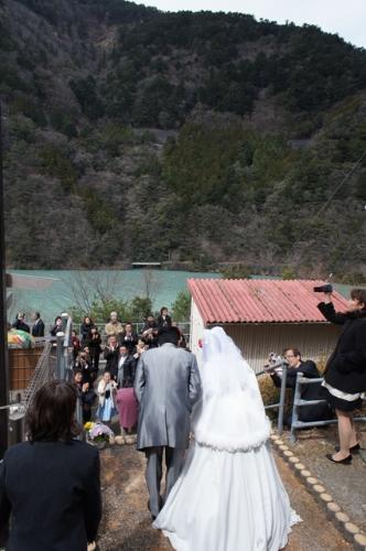 奥大井湖上駅結婚式（2012年3月25日）の写真48
