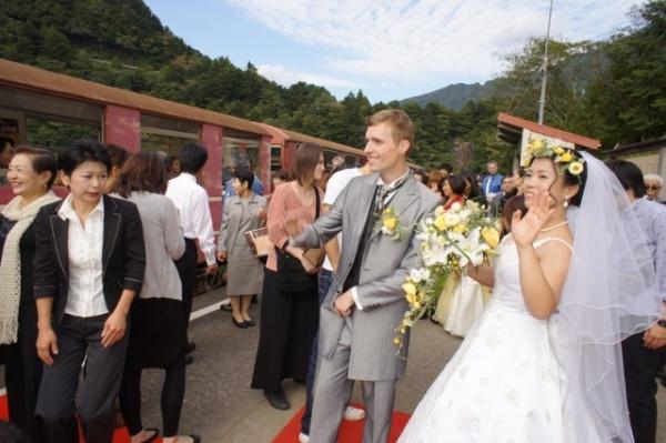 奥大井湖上駅結婚式（2012年10月13日）の写真49