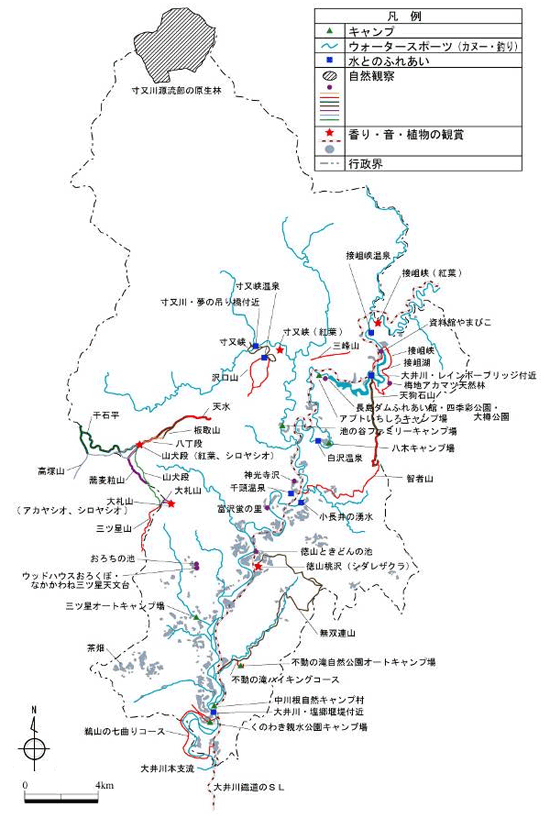 人と自然とのふれあいの活動の場位置図