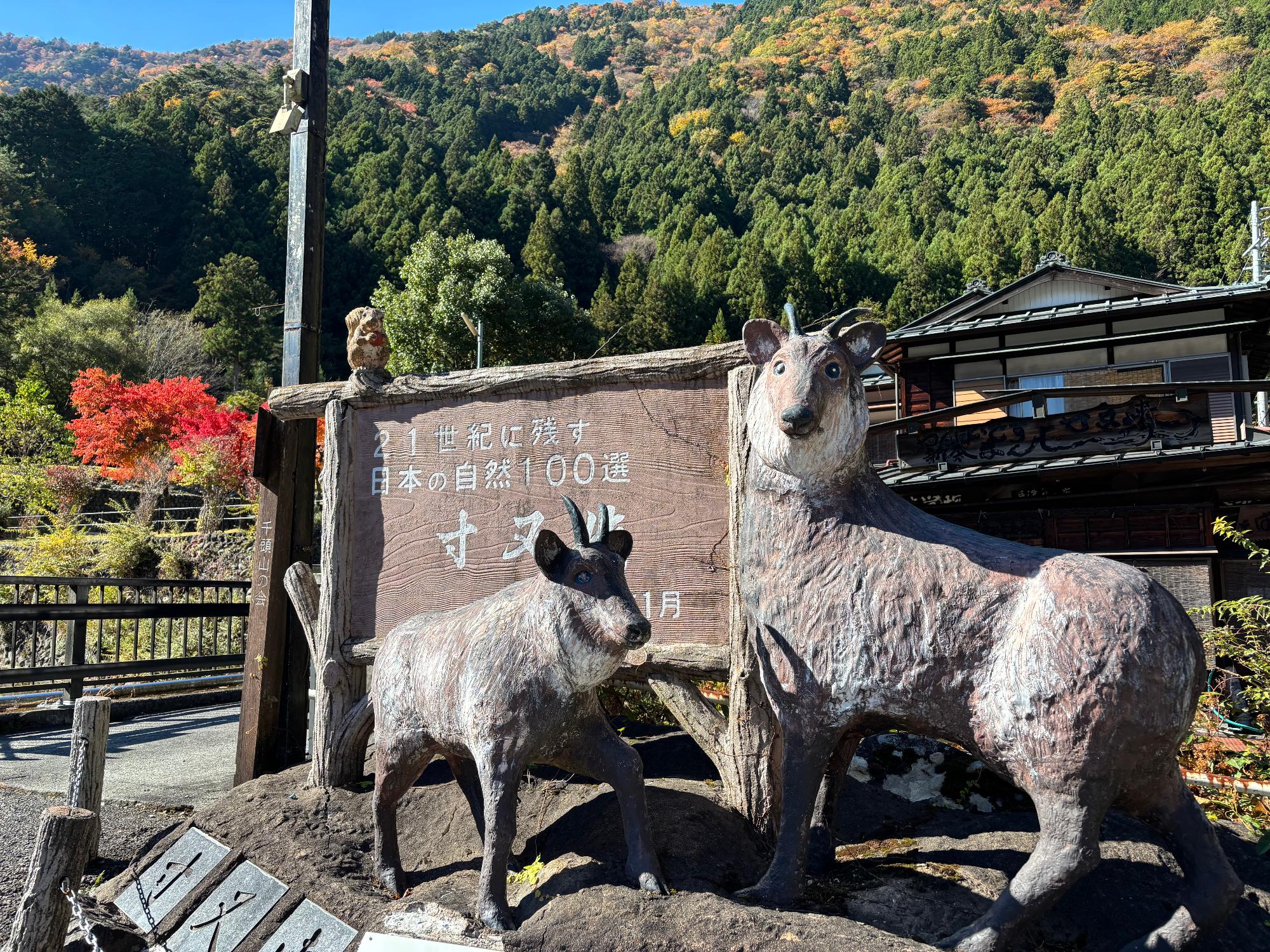 寸又峡温泉カモシカモニュメント