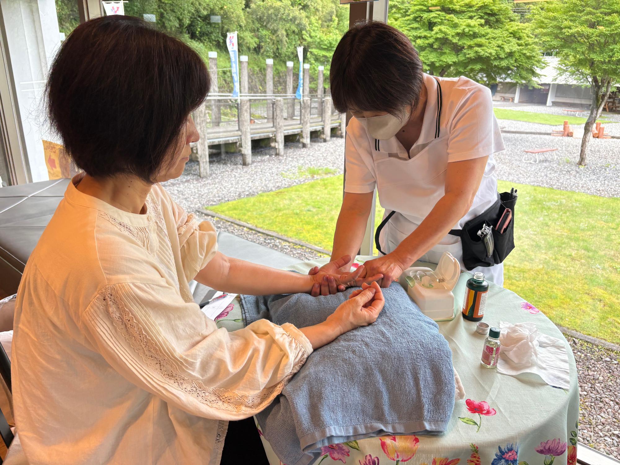 施術のようす