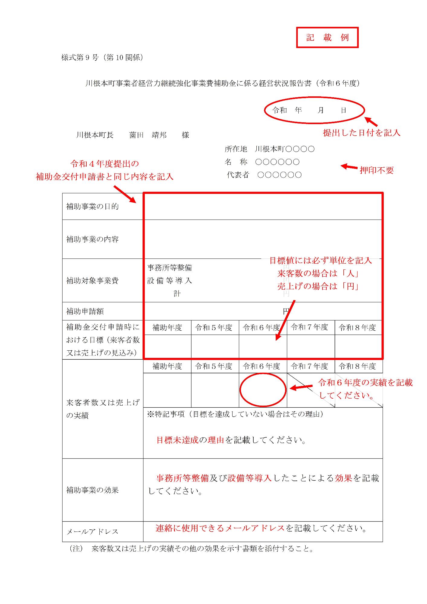 令和6年度分報告書記載例