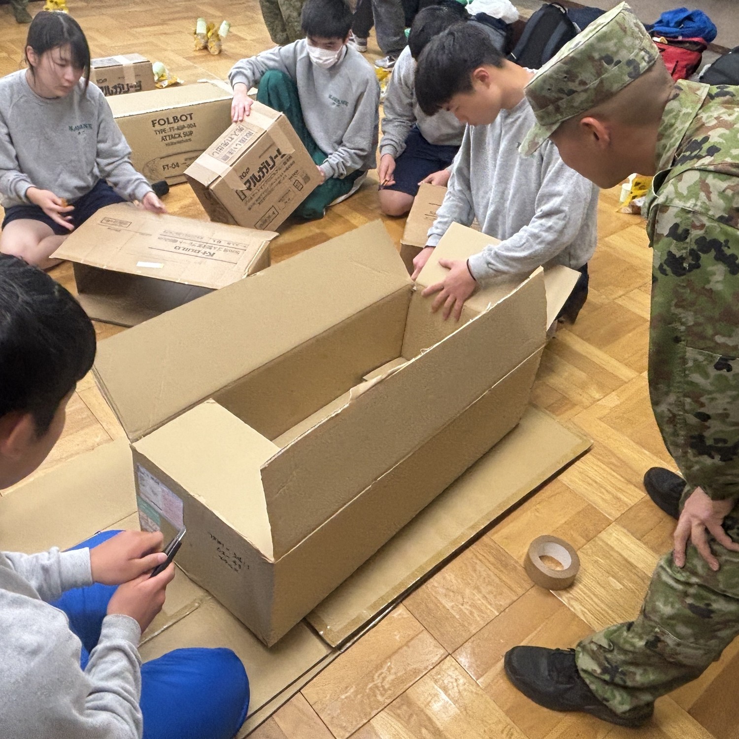 段ボール簡易テーブル