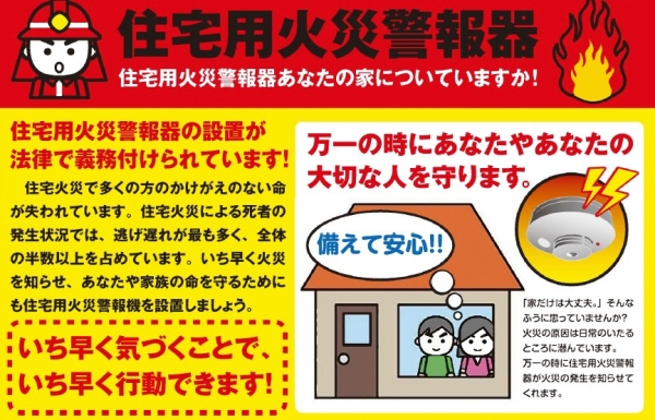 住宅用火災警報器の設置義務化