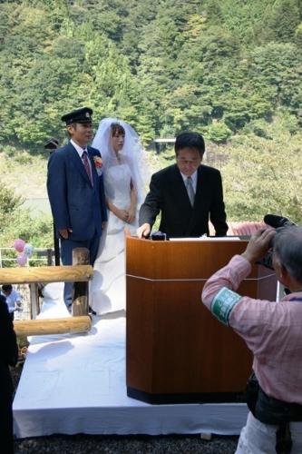 奥大井湖上駅結婚式（2010年）の写真9