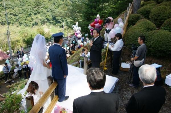 奥大井湖上駅結婚式（2010年）の写真13
